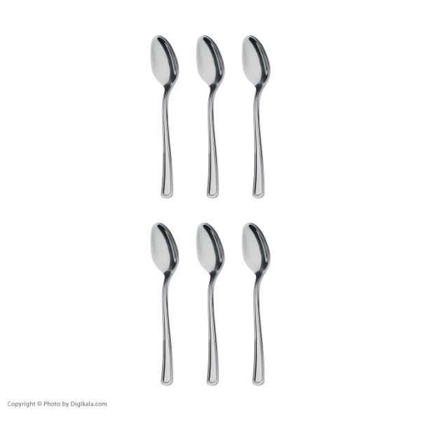 قاشق چای خوری صنايع استيل ايران مدل مودنا بسته 6 عددی