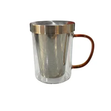 لیوان دمنوش پیرکس (دسته عسلی)